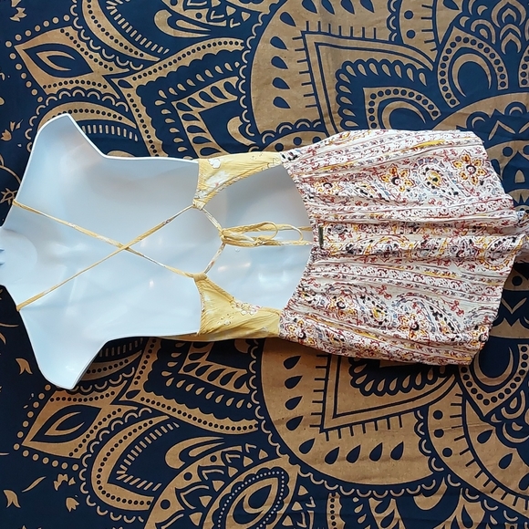 Sea Bound Floral Halter Beach Romper Billabong Juniors S Small Shirt Shorts - Picture 4 of 8